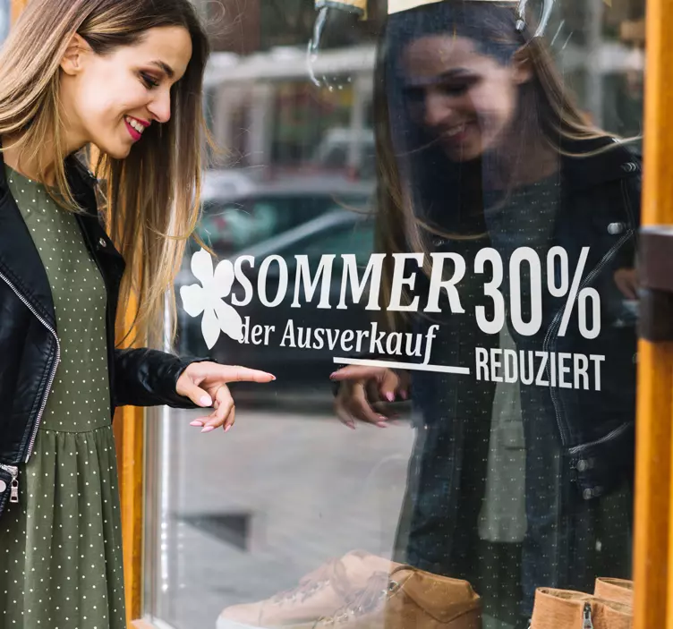 Schaufenster Aufkleber sommer-Rabattverkauf - TenStickers