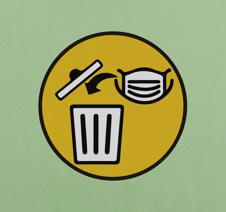 Klebeschilder Gesichtsmaske entfernen - TenStickers