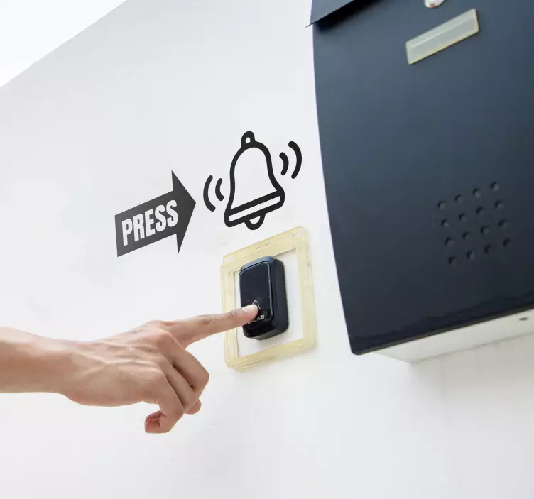 Klebeschilder klingeln Sie  - TenStickers