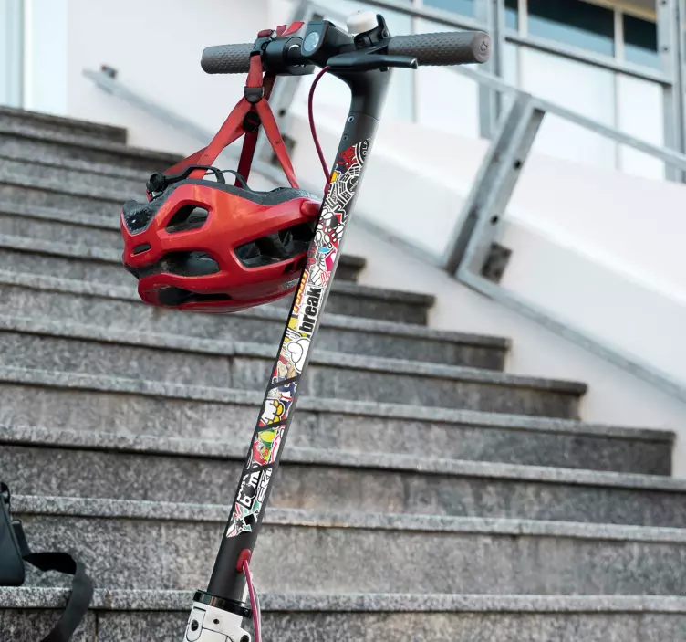 Aufkleber für scooter patinete Sticker Bomb - TenStickers