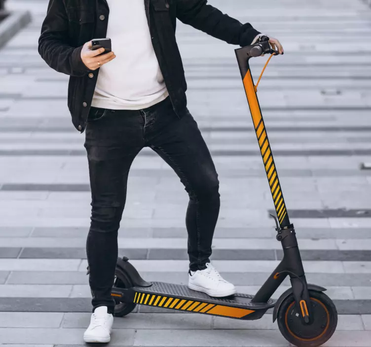 Aufkleber für scooter orange Streifen - TenStickers