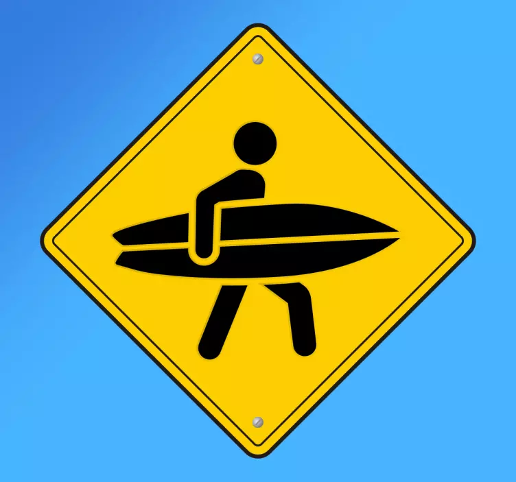 Wandtattoo Jugendzimmer Surfer Schild - TenStickers