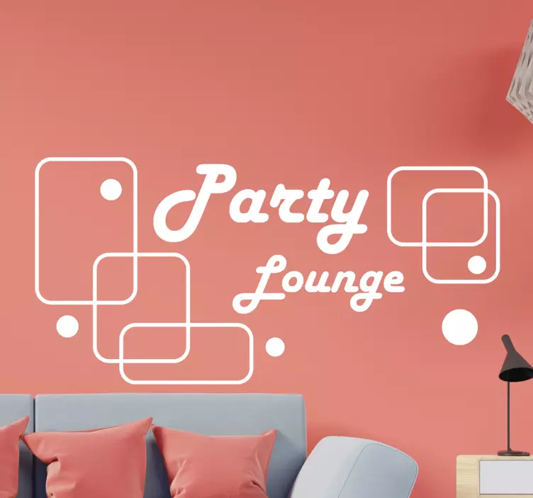 Wandtattoo Text Party Lounge - TenStickers