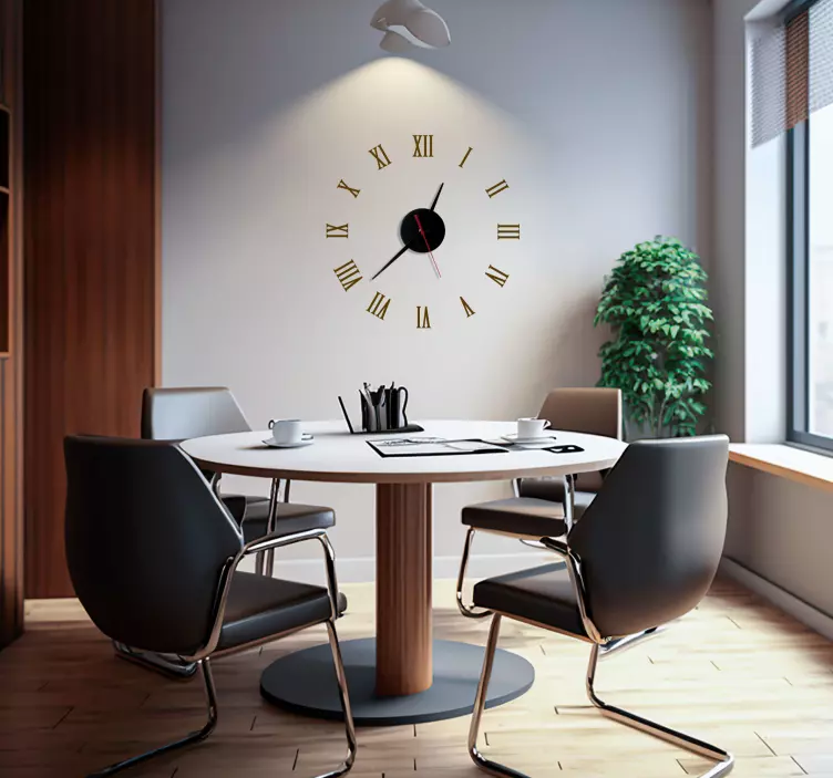 Wandtattoo Uhr römischen Ziffern - TenStickers