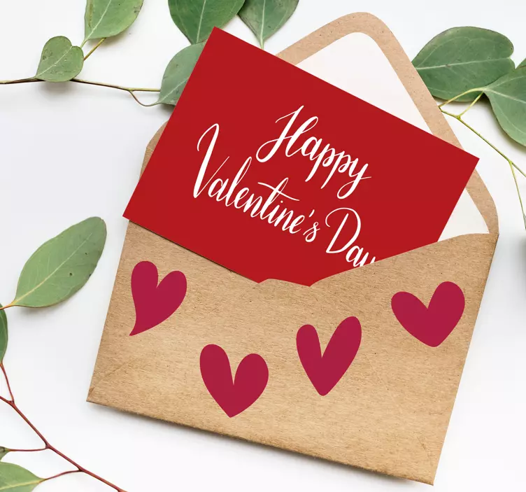 Sticker Valentinstag rote Valentinsherzen - TenStickers