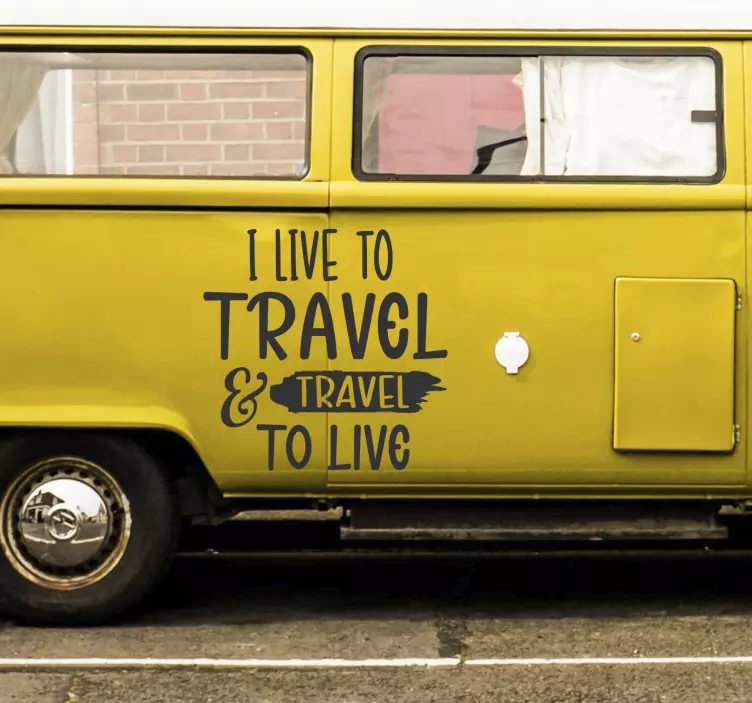 Wohnwagen Aufkleber leben auf Rädern - TenStickers