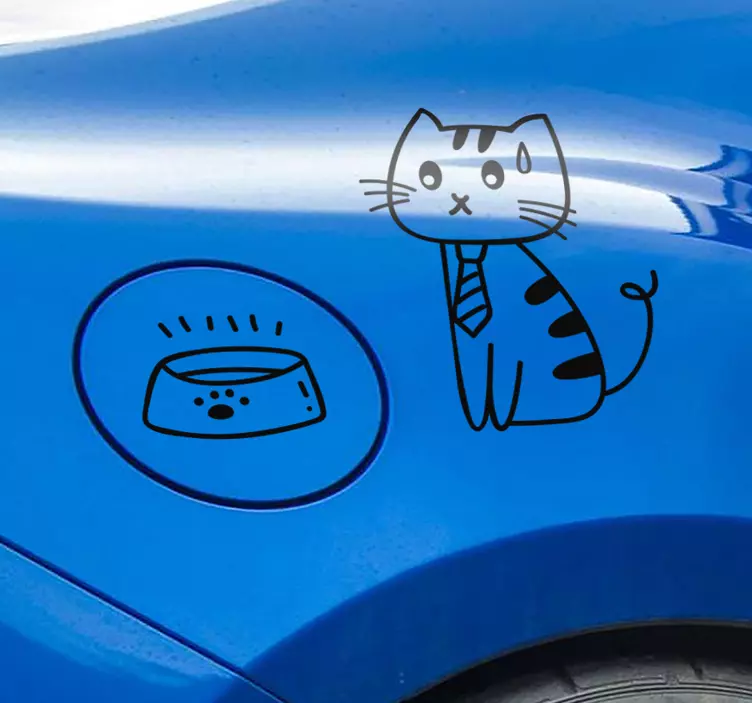 Autoaufkleber lustige katzenillustration - TenStickers