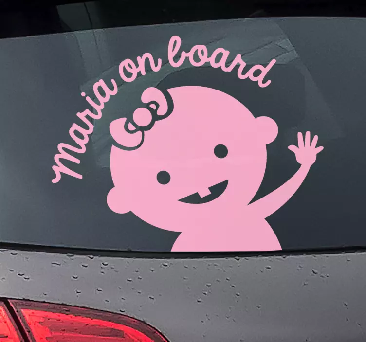 Autoaufkleber Mädchen personalisierbar - TenStickers