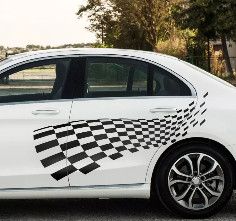 Autoaufkleber mit  Rennflagge - TenStickers