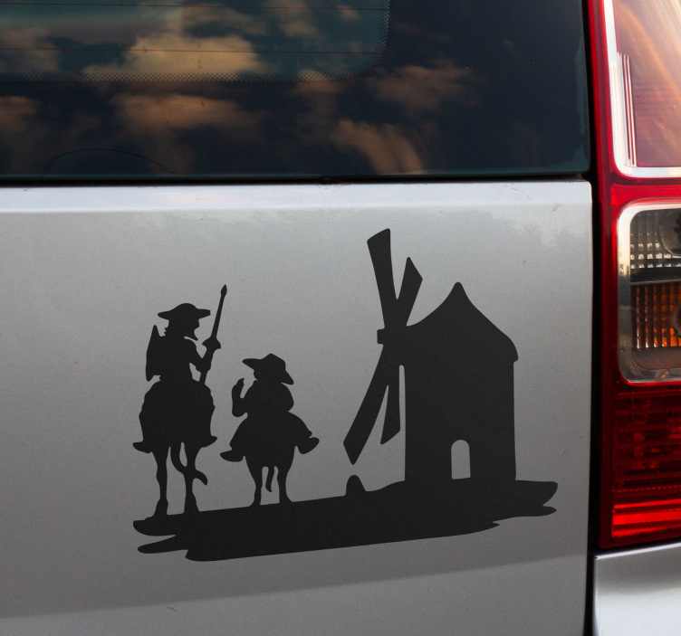 Autoaufkleber quijote und sancho panza - TenStickers