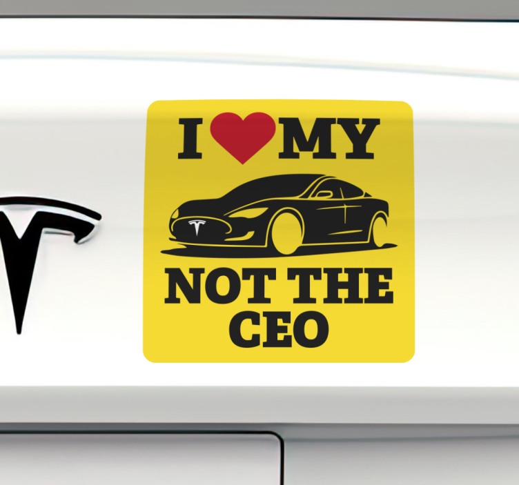 Autoaufkleber tesla elon musk - TenStickers