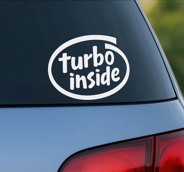 Autoaufkleber turbo im inneren zitat - TenStickers