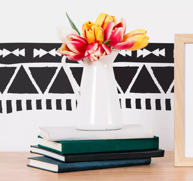 Aztekenmuster Bordüre wohnzimmer Wandtattoo - TenStickers