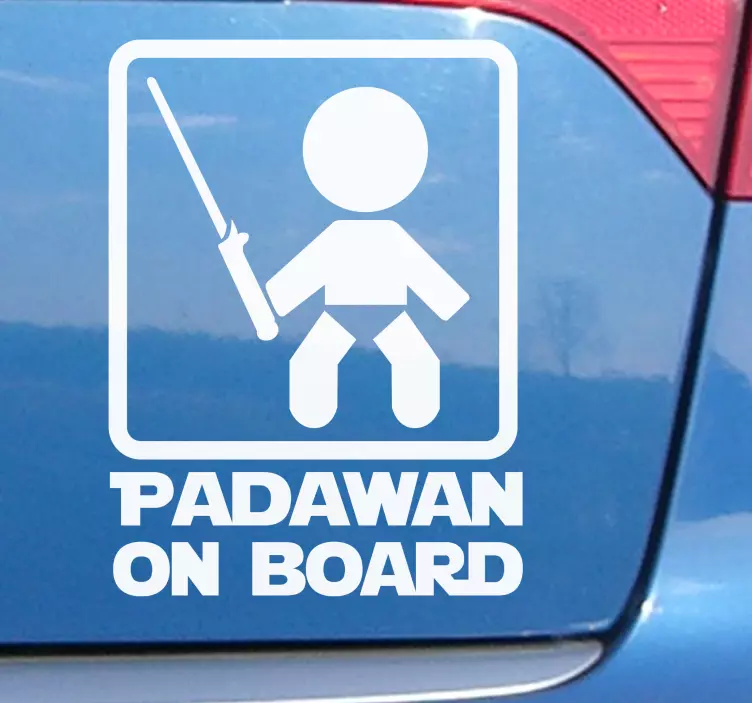 Baby on Board Aufkleber Padawan on Board einfarbig - TenStickers