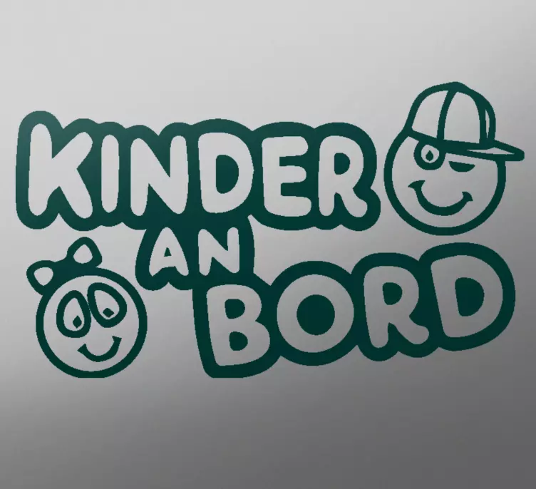 Baby on Board Aufkleber Einfarbige glückliche kinderzeichnung - TenStickers
