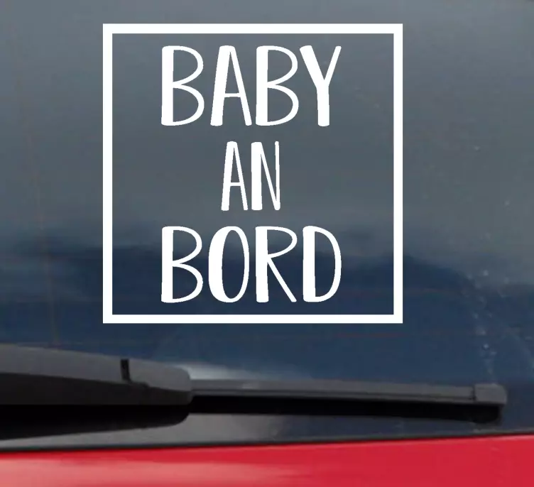 Baby on Board Aufkleber Einfarbiges minimalistisches zeichen - TenStickers