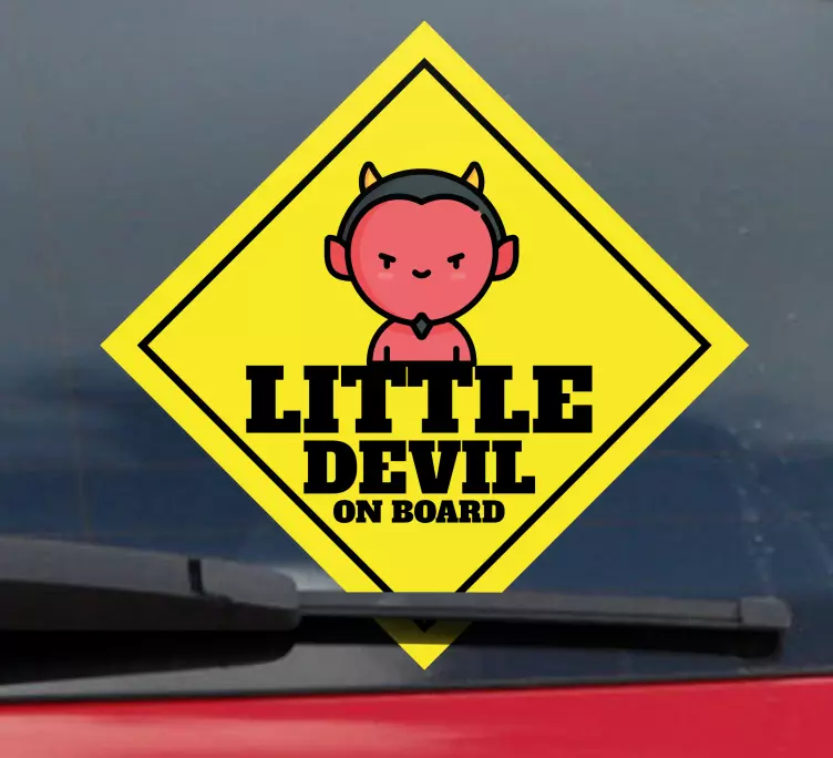 Baby on Board Aufkleber Kleiner teufel - TenStickers
