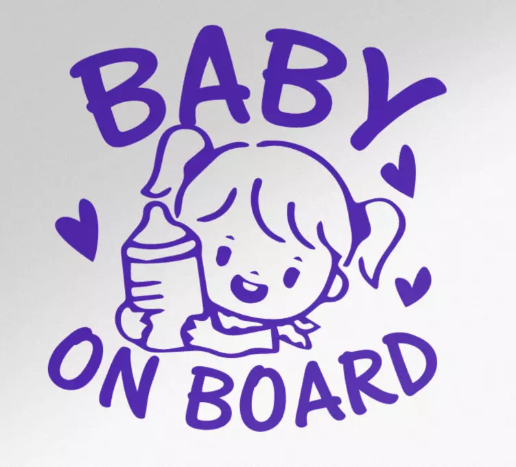 Baby on board aufkleber süßes baby warnschild - TenStickers