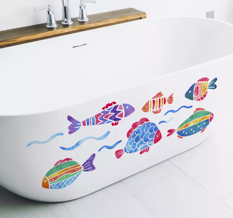 Badewannenaufkleber Fische - TenStickers