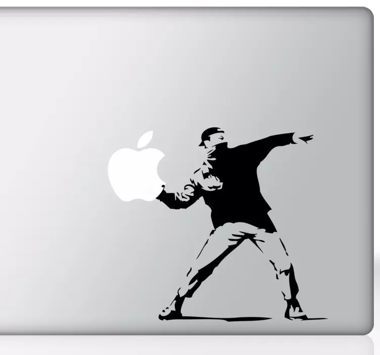 Laptop Sticker Banksy Revolution - TenStickers