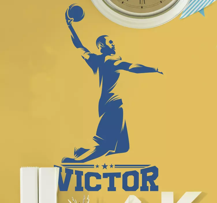 Personalisierbarer Basketballspieler Wandaufkleber - TenStickers