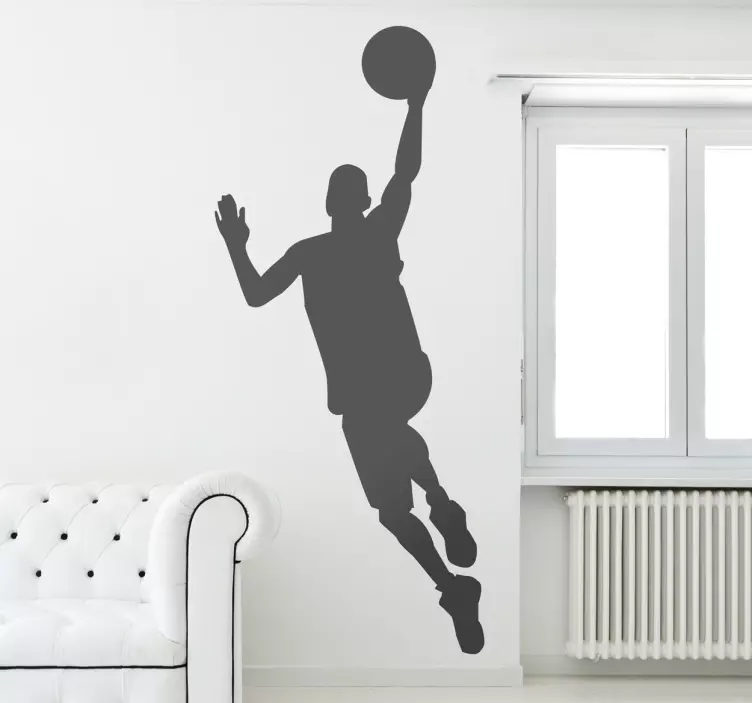 Basketballspieler Korb Aufkleber - TenStickers