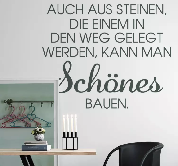 Baue aus Steinen Wandtattoo Wohnzimmer modern - TenStickers