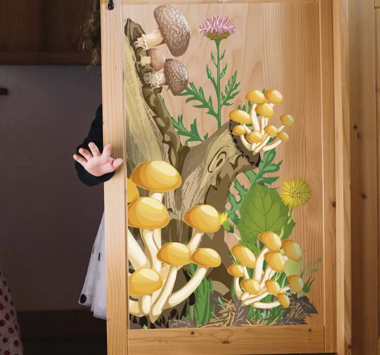 Baum und pilze möbel aufkleber - TenStickers