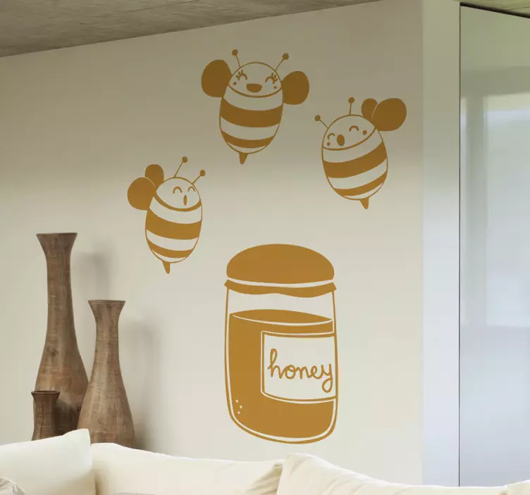 Wandtattoo Kinderzimmer Honigbienen - TenStickers
