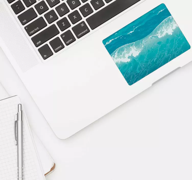 Laptop Sticker blaues Meer Touchpad - TenStickers