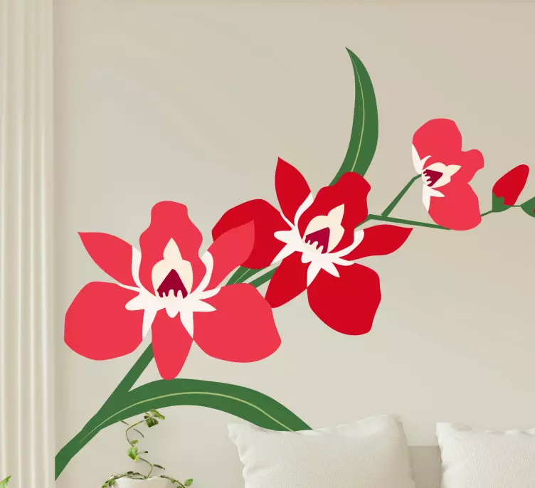 Wandtattoo Blume Einfache orchideenblume - TenStickers