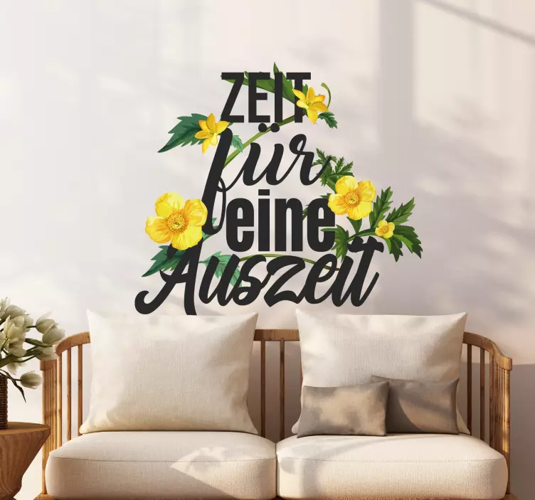 Wandtattoo Blume Zeit für eine pause orchideenblüte - TenStickers