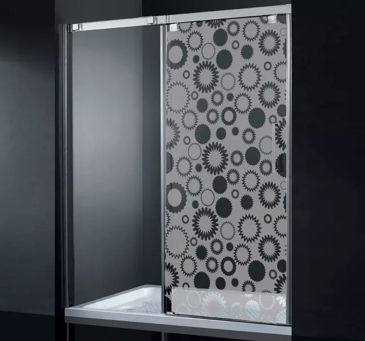 Blumen Glaswand Aufkleber - TenStickers