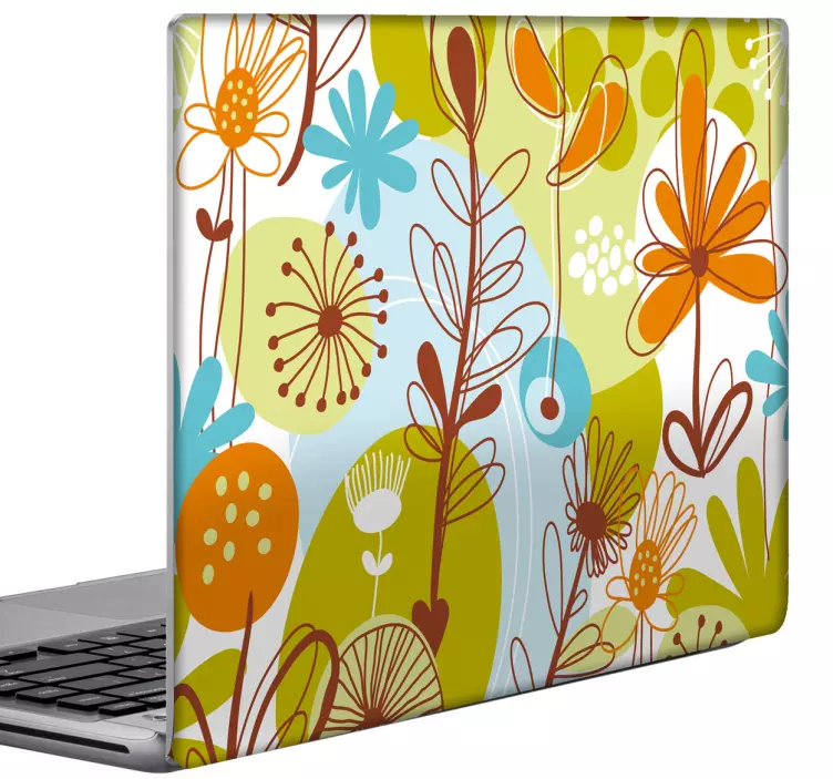 Blumen Laptop Aufkleber - TenStickers