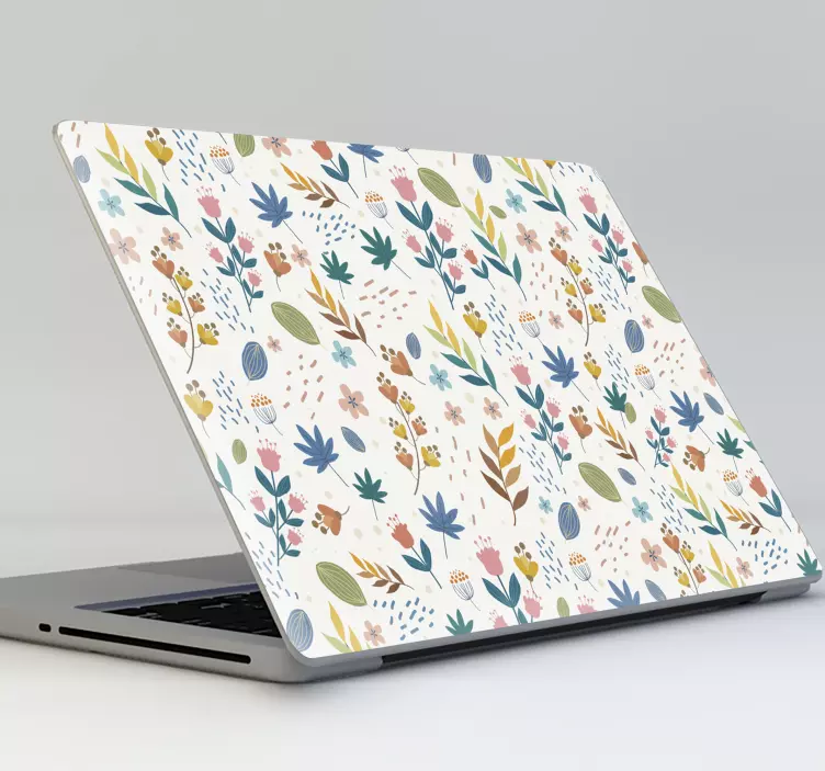 Blumenmuster-laptopaufkleber - TenStickers