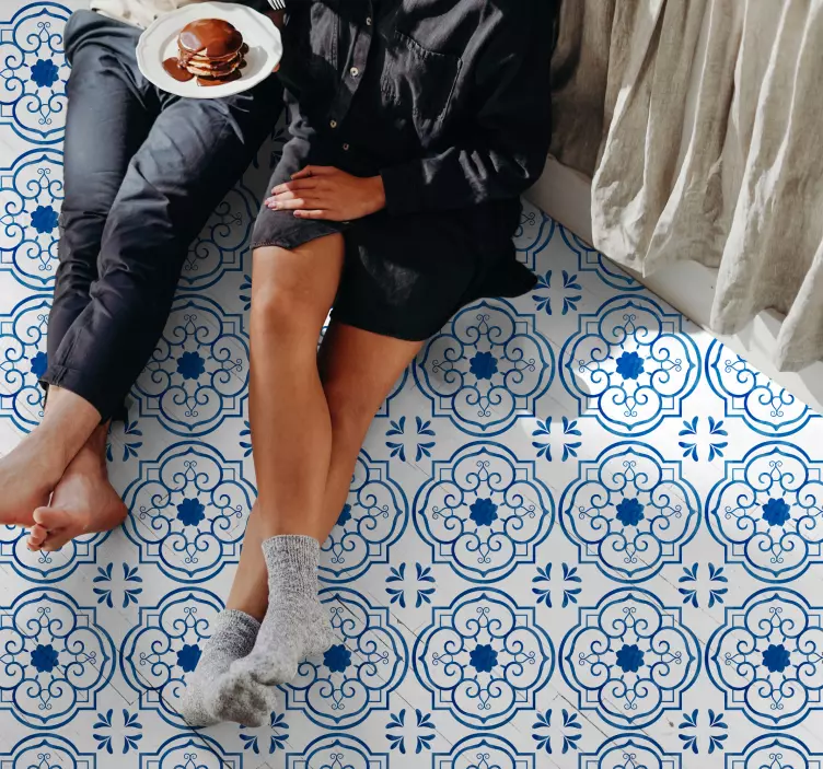 Bodenaufkleber Mosaik vintage Muster - TenStickers