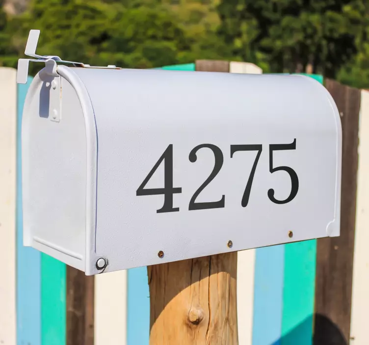 Briefkasten Aufkleber Nummern klassischer Stil - TenStickers