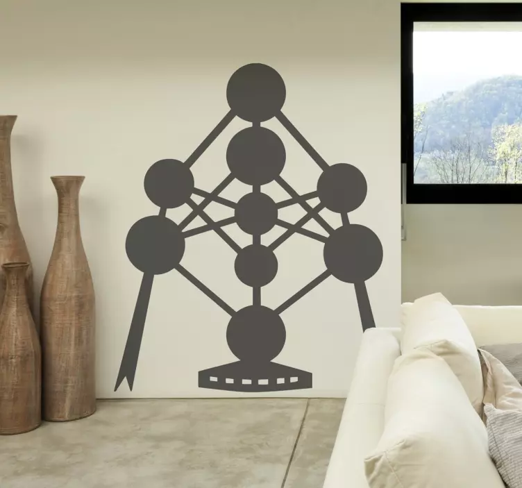 Brüssel Atomium Wandtattoo - TenStickers