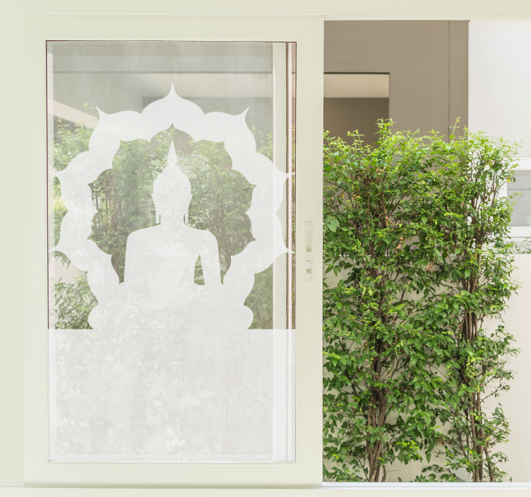 Fensterfolie Buddha Silhouette - TenStickers