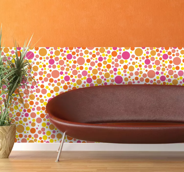 Bunte Kreise Vinylaufkleber - TenStickers