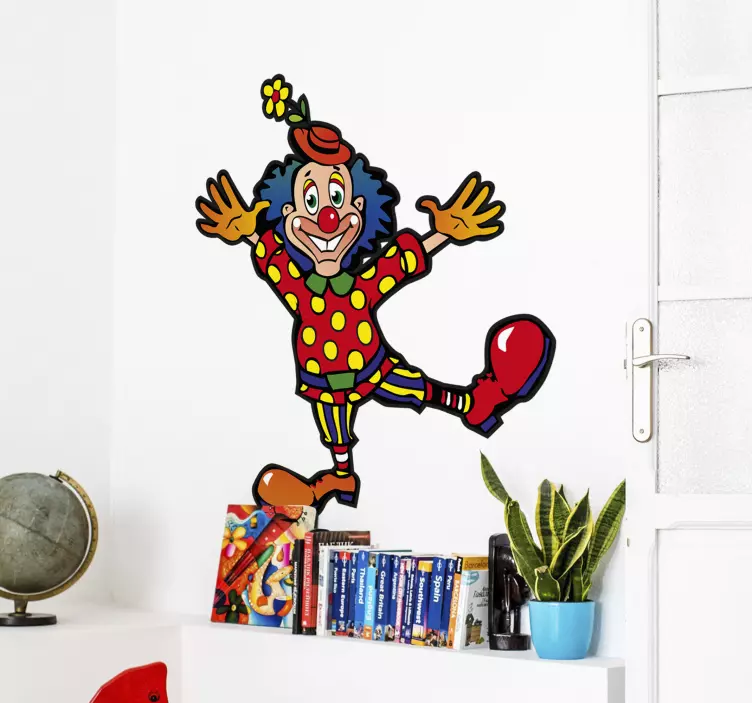 Bunter Clown Aufkleber - TenStickers