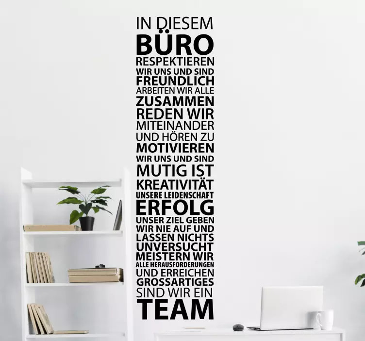 Büro Wandtattoo Teamarbeit - TenStickers