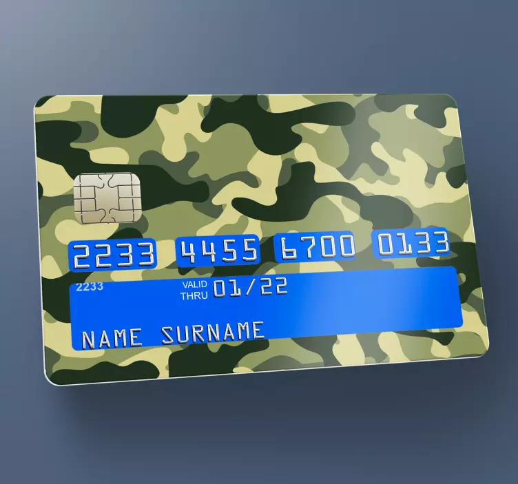 Camo grün und braun Kartenaufkleber - TenStickers