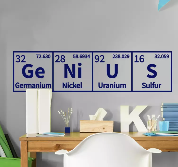 Chemie Genius wissenschaft aufkleber - TenStickers