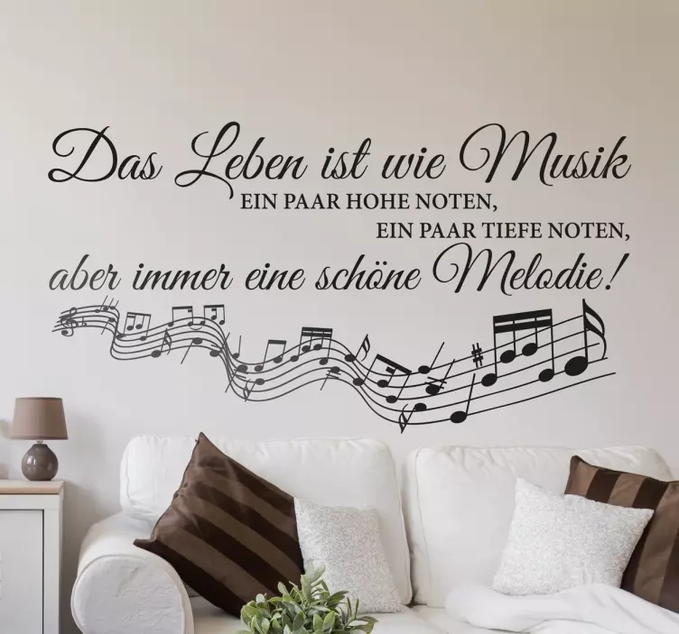 Wandtattoo Sprüche Das Leben ist wie Musik - TenStickers