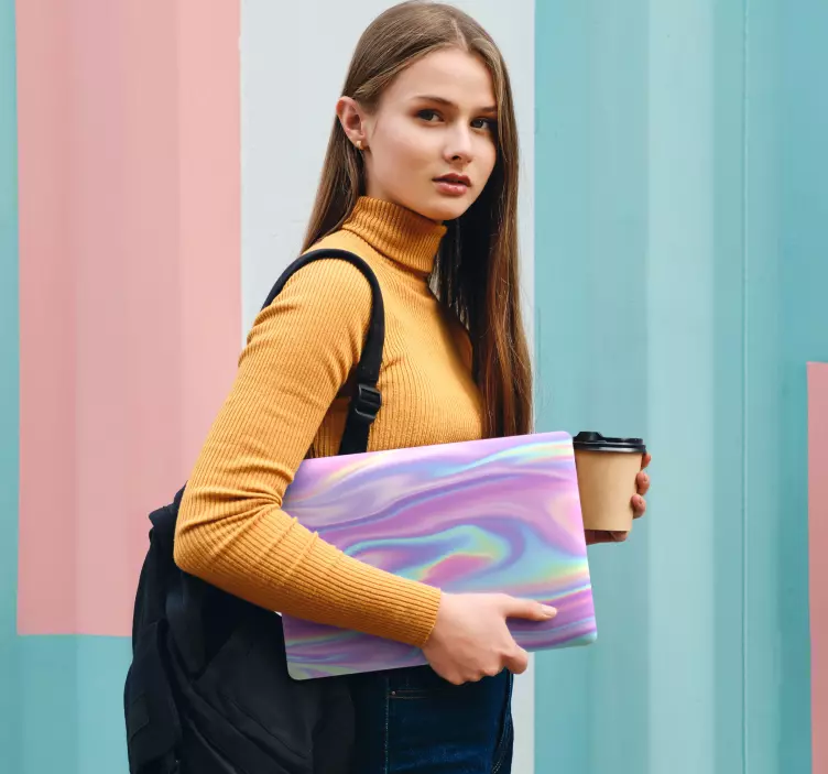 Laptop Aufkleber "Effektregenbogen" - TenStickers