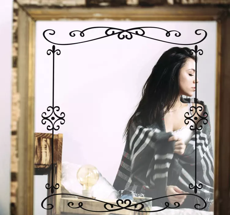 Spiegel Aufkleber dekorativer Rahmen - TenStickers