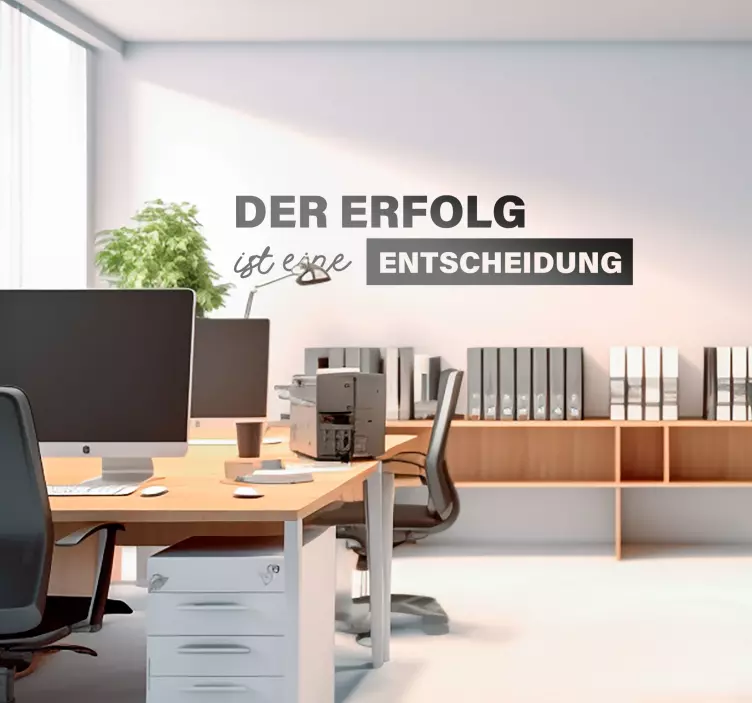 Der Erfolg Entscheidung Motivation Aufkleber - TenStickers