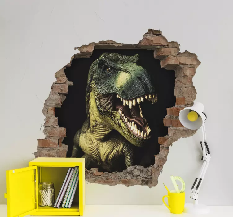 Wandtattoo Jugendzimmer Dinosaurier Linsenförmig 3D - TenStickers