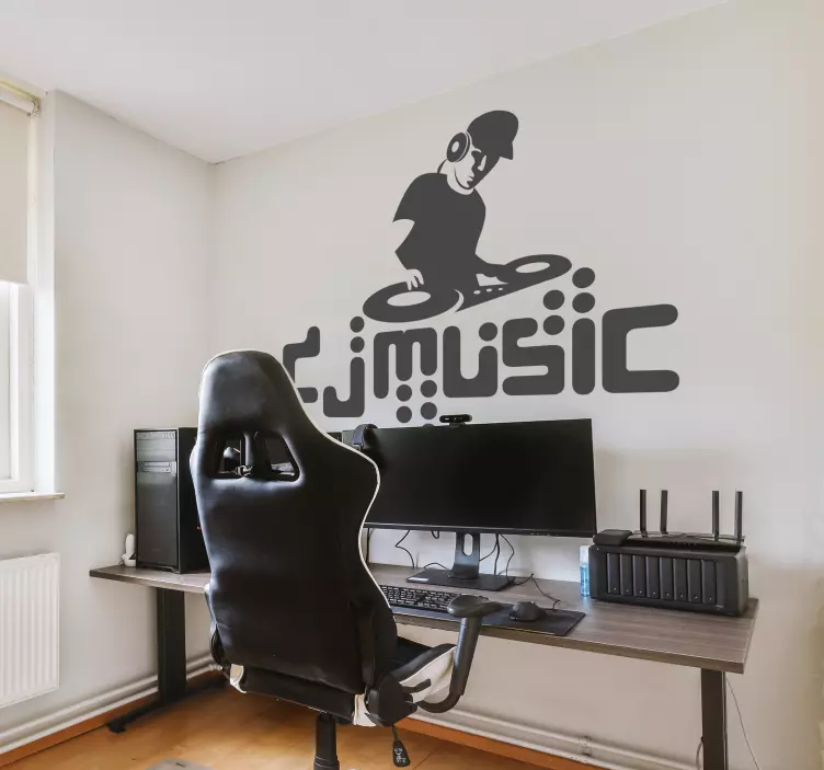 DJ music sticker - TenStickers